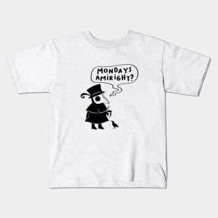 Monday Vibes Plague Doctor Kids T-Shirt